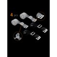 thumbnail image 2 of INSPIRE CHIC Women's Solid ColorClear Invisible Adjustable Bra Shoulder Straps Black 3+White, 2 of 4