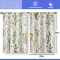 thumbnail image 3 of Flowers Floral Kitchen Curtains - Leaves Spring Botanical Small Short Tier Cafe Window Curtains for Bathroom Living RV Room Rod Pocket Window Drapes 36 Inch Length 2 Panels Set 28"x36", 3 of 5