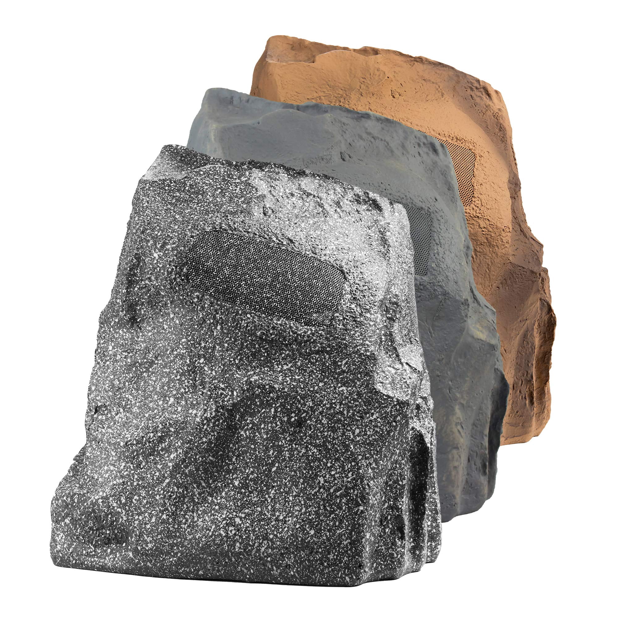 OSD Audio Haut-Parleur Omni Rock 8 Pouces Son à 360 Degrés Extérieur Résistant aux Intempéries Simple, Gris