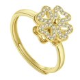 thumbnail image 1 of Wear more  love four-leaf clover rotatable open ring necklace set, 1 of 5