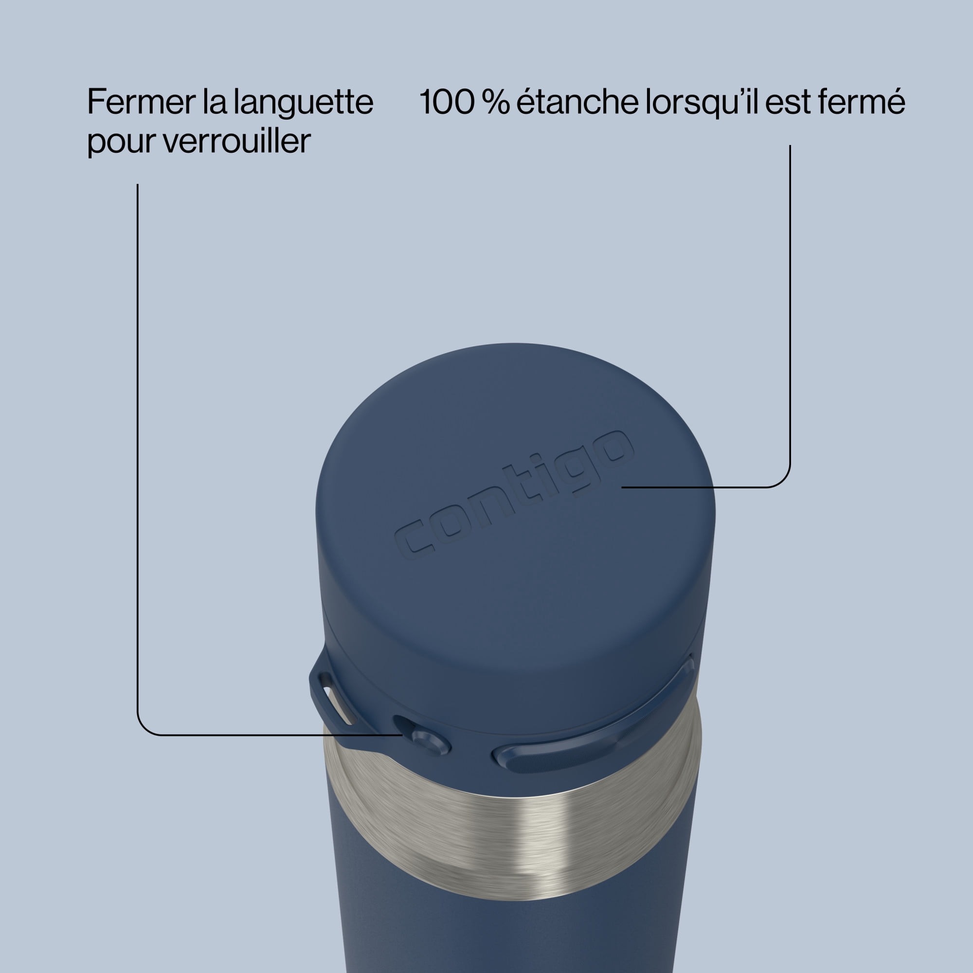 Contigo AutoPop Water Bottle, 18 oz (532 ml), Insulated Stainless Steel Tumbler, Leakproof, Reusable, BPA & Lead-Free, Dishwasher Safe