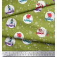 thumbnail image 3 of Soimoi Moss Georgette Fabric Gift Box,Car & Santa Christmas Printed Fabric 1 Yard 42 Inch Wide, 3 of 3