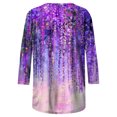 thumbnail image 3 of TIMIFIS Women's Casual T-Shirts 3/4 Sleeve Color Block Cute Tops Comfy BlousesFall, 3 of 4