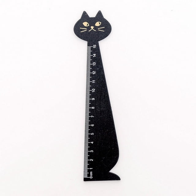 Clearance! beishanbush Measuring Tool Ruler Wood Ruler Tool Ruler Student Ruler Creative Cat Styling and Useful for Kids Children Girls One Size Black