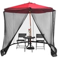 thumbnail image 1 of Gymax 9/10FT Umbrella Table Screen Cover Mosquito Bug Insect Net Outdoor Patio Netting, 1 of 9