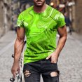thumbnail image 2 of Birdeem Chemises pour Hommes Mode Hommes Confortables Imprimés Manches Courtes Col Rond Blouses Chemises, 2 of 12