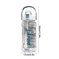 thumbnail image 1 of Ohufall 50oz Sports Water Bottle with staw Large-capacity With Scale Portable Concise Leak-proof Shatterproof plastic Water bottle, 1 of 6