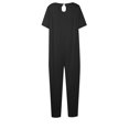 thumbnail image 4 of Birdeem Combinaisons pour Femmes Mode Femmes Combinaison Décontractée à Manches Courtes Combinaison Unie Combinaisons Pantalon à Jambe Grand avec Poche, 4 of 12
