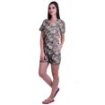 thumbnail image 2 of Moomaya Ensemble de Pyjama en Coton pour Femmes, Chemise de Nuit à Col Cranté à Manches Courtes, 2 of 6