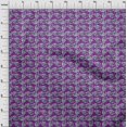 thumbnail image 3 of oneOone Viscose Chiffon Fabric Leaves & Floral Block Printed Fabric 1 Yard 42 Inch Wide, 3 of 4