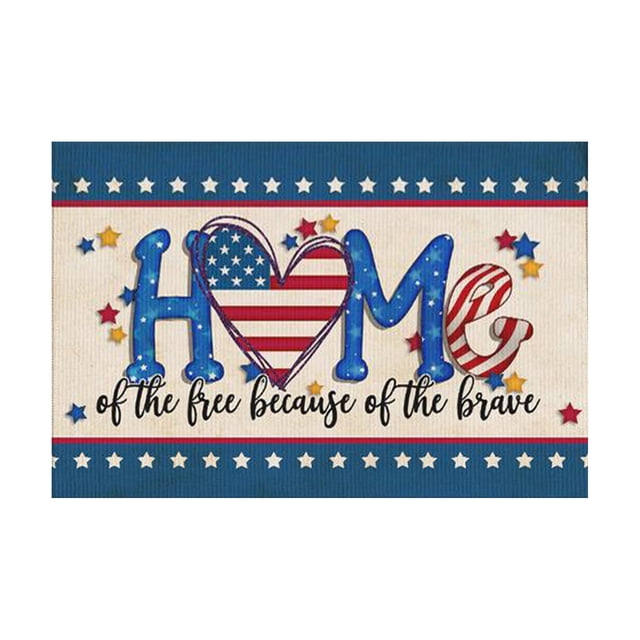 Independence Day Decorative Door Mat Doormats Outdoor Entrance 4th of July Floor Mat Independence Day Indoor Mat for Back Door Front Door Entrance Mat Perfect for Indoor and Outdoor Use