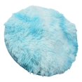 thumbnail image 4 of Tapis Shaggy Rond Rond pour Salon Chambre, Tapis de Sol Antidérapant Bleu, 4 of 9