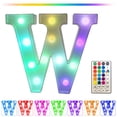thumbnail image 2 of LiveSatisfy Clearance Colorful Light Up Letters, LED Letter Lights Marquee Letter Signs Battery Powered, Letter Lamp with Remote for Birthday Party Wedding Home Bar Christmas Decorations, 2 of 8