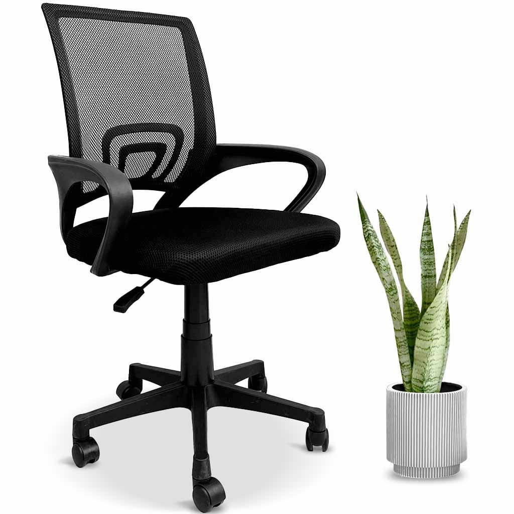 MotionGrey Ergonomic Breathable Mesh Low Office Chair -  Comfortable Computer Task Desk Chairs for Home Gaming and Executive Commercial Office - Black