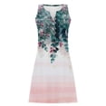 thumbnail image 4 of Lolmot Robe Décontractée pour Femmes Robe Ample Décontractée à la Mode Rétro Imprimée Sans Manches à Col en V Robe Courte Sans Manches à Col en V Robe Sans Manches pour Femmes, 4 of 6