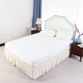 thumbnail image 1 of PiccoCasa Bed Skirt Polyester Elastic Wrap Around Dust Ruffle, King Beige, 1 of 9