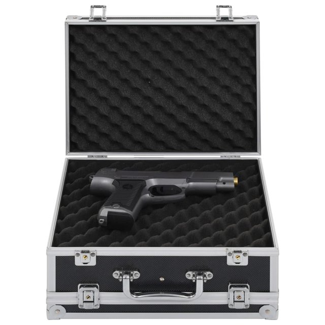 vidaXL Étui pour Pistolet Aluminium ABS Noir