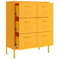 thumbnail image 4 of vidaXL Armoire à Tiroirs Jaune Moutarde 80x35x101,5 cm Acier, 4 of 5