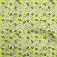thumbnail image 1 of oneOone Georgette Viscose Lime Fabric Leaves & Clover Craft Projects Decor Fabric Printed By The Yard 42 Inch Wide, 1 of 5