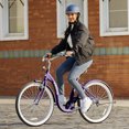 thumbnail image 2 of VIRIBUS Vélo de Plage pour Femmes 26 Pouces Selle et Guidon Réglables Violet, 2 of 14