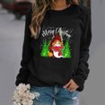 thumbnail image 1 of EGNMCR Chandail en Molleton de Noël Mode Femme Ample Imprimé de Noël Col Rond, 1 of 7