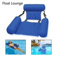 thumbnail image 3 of 2PCS Large Blue Swimming Pool Float Chair Portable Folding Swimming Ring Air Mattress Water Bed for Adults Children，Floating Chair Inflatable Rafts Lounger Bed for Adults and Kids, 3 of 8