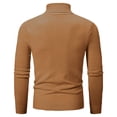 thumbnail image 3 of Fall Oversized Sweaters for Men Mens Knitted Turtleneck Long Sleeve Turtle Neck Thermal Casual High Neck Sweaters Ribbed Pullover Sweater Fall Pullover Men S-77 Bronze XL, 3 of 3