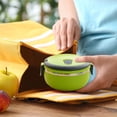 thumbnail image 4 of Staron Bento Box Lunch Containers for Adults, Reusable Food Storage Snack Containers for Work and Travel, Green Lunch Box, 4 of 7