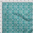 thumbnail image 4 of oneOone Georgette Viscose Turquoise Blue Fabric Block Sewing Material Print Fabric By The Yard 42 Inch Wide, 4 of 5