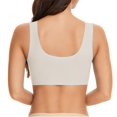 thumbnail image 4 of ManxiVoo Wireless Comfort Bras Full Coverage Minimizer with Adjustable Straps and Side Support for Everyday Wear Smooth T-Shirt Design XXXXXXXL Size Beige, 4 of 6