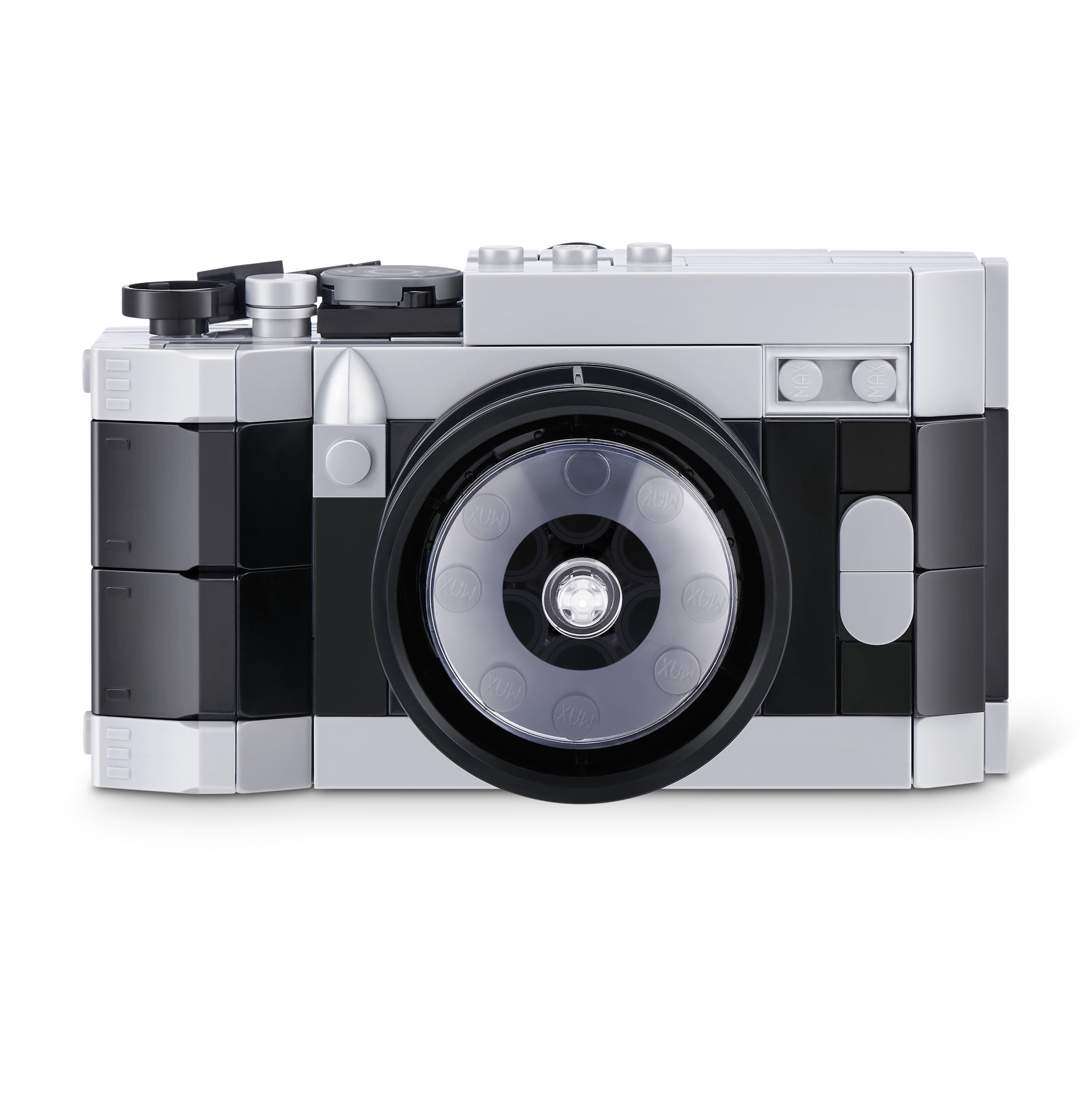 MAX Build More Premium Retro Series 2 (Camera) by ZURU : Jouet déballage avec mini briques à collectionner, jusqu'à 188 pièces, 4 designs à construire. Pour enfants, préados, adultes, dès 8 ans.