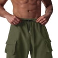 thumbnail image 3 of Plebaso Pantalon Cargo pour Homme, Pantalon de Randonnée Décontracté à Cordon, Léger, Uni, Pantalon de Travail d'Extérieur pour Homme, 3 of 4