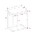 thumbnail image 2 of CorLiving Fort Worth Engineered Wood Narrow Rectangular Indoor Side Table with C-Shaped Steel Base, Brown, 2 of 5