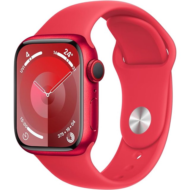 Restored Apple Watch Series 9 (GPS + Cellular 45mm)Smartwatch with Aluminum Case with Sport Band Open Box