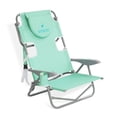 thumbnail image 1 of Ostrich The Heavy-Duty Backpacker Portable Reclining Beach Chair with Face Hole, Teal, 1 of 12