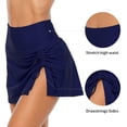 thumbnail image 4 of Women Swim Skirt Drawstrings Sides Swim Shorts Bathing Suit Skirted Swimsuit Bottom, 4 of 6