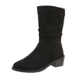 thumbnail image 1 of WEAIXIMIUNG Bottes-Chaussettes Femme Bottes Mode Automne et Hiver en Suède Mi-Mollet Bottes Confortables au Tempérament, 1 of 7