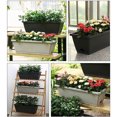thumbnail image 4 of Becaristey Garden Planter Box Good Hanging Flowerpot For Balcony Decorations Outdoor Gardener Plant Flower Pot dark grey, 4 of 6