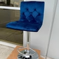 thumbnail image 3 of Tabouret réglable en cuir bleu de la collection Heavenly, 3 of 7
