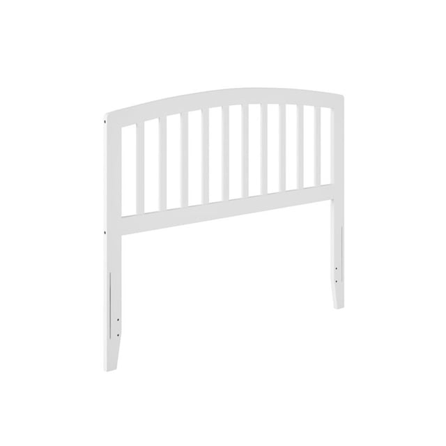 Pemberly Row Contemporary Mission-Inspired Full Wood Headboard in White