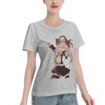 thumbnail image 2 of T-Shirt Basique à Manches Courtes pour Femmes Demon Slayer : Koiju et Nidouzi, 2 of 6