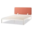 thumbnail image 1 of Mellow KERT Metal and Wood Platform Bed Frame with Upholstered Headboard, King, 1 of 12