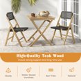 thumbnail image 2 of Gymax 4PCS Folding Chairs w/ Woven Rope Seat & High Back Indonesia Teak Patio, 2 of 6