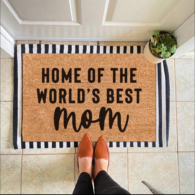 Hbdhejl 2024 New Mother'S Day Printed Welcome Rug Mother'S Day Stain Retro Slip Farmhouse Decorative Rug Farmhouse Mother'S Day Rug Gift Mother'S Day Decorative Rug 1Pc