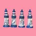 thumbnail image 4 of Lighthouse Decor Nautical Marine Model Mediterranean Style Hand Painted Lighthouse Nautical Fish Net Shell Buoy Decor - Size 5X5X13CM (Random Style), 4 of 8