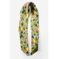 thumbnail image 2 of Bimba Green Circle & Triangle Geometric Printed Pure Silk Scarf For Hair Neck Head Bandanas For Women 40 x 80 Inches, 2 of 6
