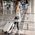 thumbnail image 2 of Costway 20" Carry-on Luggage PC Hardside Suitcase TSA Lock with Front Pocket & USB Port White, 2 of 10