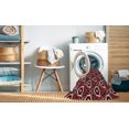 thumbnail image 2 of Ahgly Company Machine Washable Indoor Square Transitional Red Red Area Rugs, 6' Square, 2 of 7