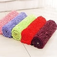 thumbnail image 2 of Fatty Farmer Plush Chenille Bath Rugs Extra Soft and Absorbent Microfiber Shag Rug, Non-Slip Runner Carpet for Tub Bathroom Shower Mat Dark Purple 16" X 24", 2 of 4