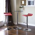 thumbnail image 4 of Bronte Living Leatherette Bar Stool 360 Swivel High Backrest Adjustable Height Base with Hard Floor Protection Plastic - Series Miranda - Set of 2, 4 of 8